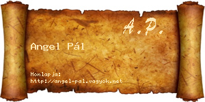 Angel Pál névjegykártya